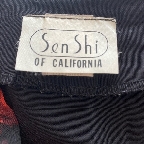 Vintage Sen Shi Chiffon Split Flare Skirt Pants & Jacket Asymmetrical Rare SZ M - Picture 9 of 13